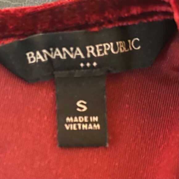 Banana Republic Womens Velvet Top Size S Cutout Whimsigoth Holiday Valentines - Picture 5 of 7